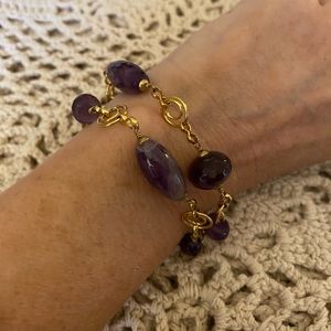 Faceted Amethyst bracelet